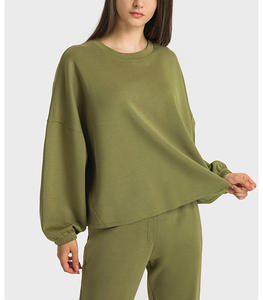 เสื้อยืดคอกลมแขนยาวพิมพ์ลายดิจิทัลทรงหลวมสไตล์ลำลองสำหรับผู้หญิง ผลิตตามสั่ง (OEM) ผ้าโพลีเอสเตอร์/คอตตอนทอ ระบายอากาศได้ดี แบบเรียบง่าย - Product Image 1