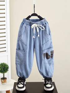 2025 nueva venta al por mayor de alta calidad Crawler Denim Casual Boys Jeans tela de lona Harem <span class=keywords><strong>pantalones</strong></span> estilo - Product Image 2