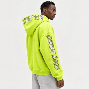 Sweat à capuche surdimensionné personnalisé pour homme, tendance, broderie 3D de qualité supérieure, design artistique avec lettres, streetwear urbain - Product Image 4
