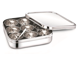Square Stainless Steel Spice <b>Box</b> <b>Herb</b> Storage Container Durable Steel Organizer Best Selling Sale - Product Image 1