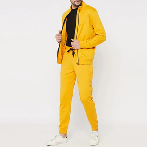 Nuevo diseño de ropa de invierno, conjunto de 2 piezas, chándal personalizado para hombre, material de algodón ligero. - Product Image 4