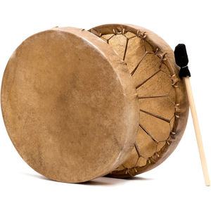 Ensemble de tambours chamaniques, tambours bongo, instrument pour la guérison sonore et la performance, tambour chamanique avec peaux de bison et têtes de tambour en maille - Product Image 1