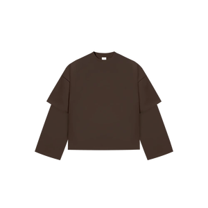 Camiseta de Manga Larga para Hombre, Estilo Casual, de Algodón, con Efecto de Doble Capa, Manga Larga y Corta, Corte Regular y Cómodo - Product Image 2