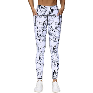 Pantalon de yoga taille haute pour femme avec poches, effet ventre plat, respirant, séchage rapide, écologique, leggings de fitness - Product Image 2