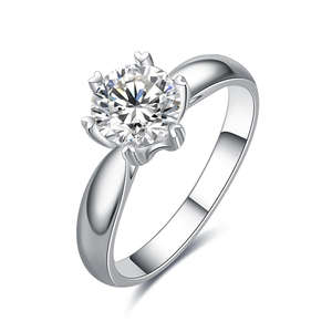 Bague en argent plaqué Royal Grace Celeste Bloom Timeless Crown Pure Promise Lab Grown Diamond Reverie Vintage certifiée IGI - Product Image 1