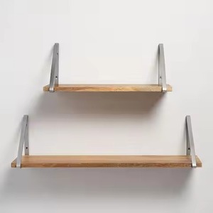 Most Selling Industrial <b>Wall</b> Mounted Wooden <b>Shelf</b> with Cast Iron Pipe Support Rectangle Shape Durable Storage Rack for Bathroom - Product Image 4