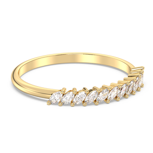Bague REYES en argent sterling 925 avec moissanite taille marquise de 0,26 carat, design personnalisé, pour fiançailles et mariage, bijoux fins, vente en gros - Product Image 3