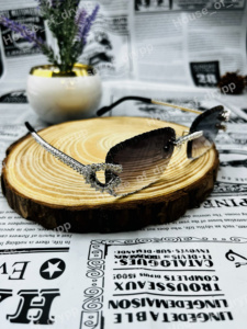 Gafas de Sol Fotocromáticas con Lentes Degradados Negros y Diamantes, Ligeras, Unisex, Estilo Hip Hop, Sin Montura, Cuadradas, de Diseño - Product Image 2