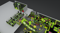 Hogwood Amusement Indoor Ninja Course Fun Trampoline Park pour les fans de sport d'aventure