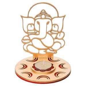 Portavelas de Madera para Decoración del Hogar, Artículos de Decoración para Diwali, Ideal para el Hogar, Oficina, Sala de Estar, Mesa de Comedor - Product Image 6