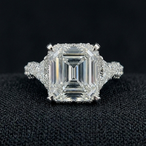 Anillo de Boda Sencillo de Oro Blanco de 8k con Diamantes para Mujer, Joyería de Lujo Elegante con Engaste de Canal para Fiesta - Product Image 4