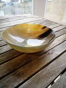 Sustainable Eco-Friendly <b>8</b> Inch Polished American Style Buffalo Horn Salad Bowl <b>Set</b> Customized Logo Business Gift <b>Dinnerware</b> - Product Image 3