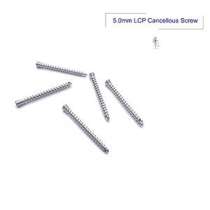 5.0mm Locking Cancellous <b>Screws</b> <b>Set</b> 100 PCS Veterinary Orthopedic SS - Product Image 3