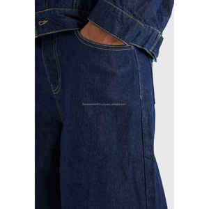 กางเกงยีนส์ทรงหลวมสำหรับผู้ชายใส่ได้ทั้งชายและหญิงกางเกงยีนส์ทรงหลวมสไตล์วินเทจซีดจาง - Product Image 5