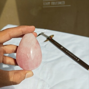 Œuf de Yoni en Cristal de Quartz Rose Naturel, Perforé ou Non Perforé, Pierre Gemme Rose, Exercice de Kegel, Pierre de Massage, Vente en Gros, OEM - Product Image 5