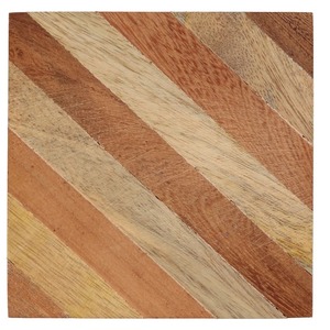 Juego de Posavasos Cuadrados de Madera de Lujo, Diseño Moderno con Rayas Diagonales, Antideslizantes, para Cocina y Comedor - Product Image 5