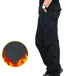 <b>Men's</b> Olive <b>Green</b> <b>Cargo</b> <b>Pants</b> Multiple Pockets Elastic Waist Workwear Style Midweight Canvas Breathable Straight Fit Autumn Wear - Product Image 4