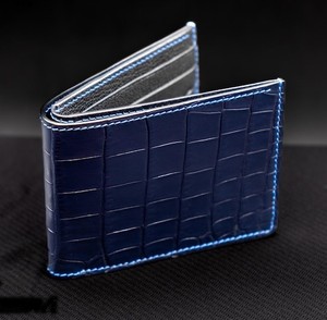Luxali Portefeuille en cuir d'alligator pour homme Porte-cartes de luxe personnalisable avec design court - Product Image 2
