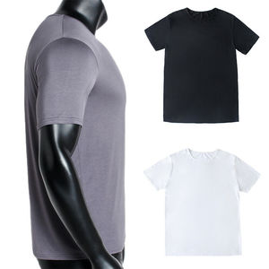 New Black 100% Cotton Classic Mens Short Sleeve Cotton <b>Ringspun</b> Breathable Quick Dry Regular Fit T-Shirt - Product Image 2