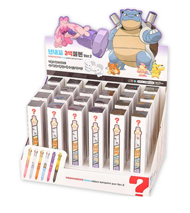 Stylo bille aléatoire 3 couleurs Pokémon V2, lot de 24 pièces, papeterie mignonne Kawaii pour enfants, fournitures scolaires Pikachu, vente en gros coréenne - Product Image 1