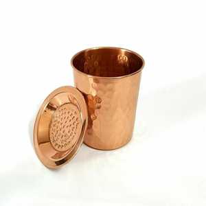 Copper Straight Mug Metal Drinking Cup Vintage Design Double Wall Thermal Insulation Kitchen Bar Accessory 2 Pack - Product Image 4