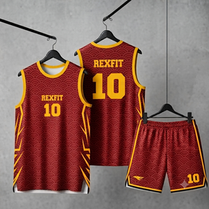 Ensemble d'uniformes de basketball personnalisés sublimés, design étoile USA, maillot et short respirants pour équipe, kit de sportswear OEM ODM - Product Image 5