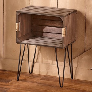<b>Rustic</b> Acacia Wood Crate <b>Side</b> <b>Table</b> Wholesale | Handcrafted Storage Furniture - Product Image 2