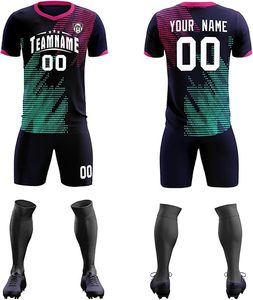 Maillots de football personnalisés par sublimation 100% polyester respirant à séchage rapide, nom et logo d'équipe personnalisés, service OEM/ODM, prix usine réduits - Product Image 1