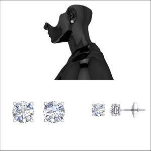 Pendientes de Plata 925 con Diamantes de Laboratorio, Certificados por IGI, RJC, ODM, OEM, Fabricante de Joyería Fina Ética, Venta al por Mayor EA501941 - Product Image 4