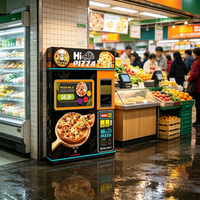 Distributeur de pizzas réfrigéré commercial avec étagères multi-niveaux et alarme autodiagnostique pour les halls d'hôtels