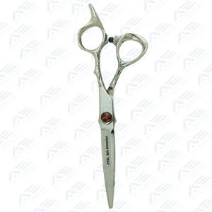 Ciseaux de coupe de cheveux en argent fleur Ciseaux de coiffeur en acier inoxydable tranchants avec vis décorative fantaisie Professionnel - Product Image 6