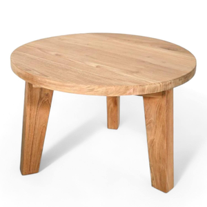 Mesa de centro de madera de teca rústica que muestra hermosos patrones de vetas naturales con un acabado rústico. Material duradero. - Product Image 4
