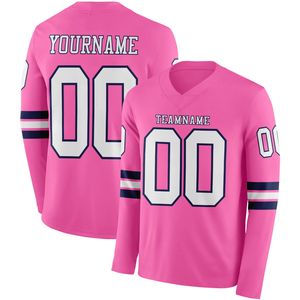 Maillot de football respirant à manches longues OEM avec logo frontal, nom d'équipe personnalisable, motif 3D, col en V, chemise pour homme - Product Image 1