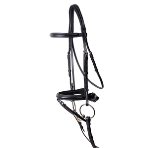 Bridon d'équitation de luxe en cuir véritable de qualité supérieure, confortable et personnalisable pour les sports équestres en extérieur - Product Image 1