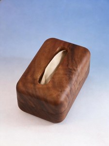Caja de pañuelos de madera con diseño moderno, práctica, decorativa, independiente y con resorte. - Product Image 2