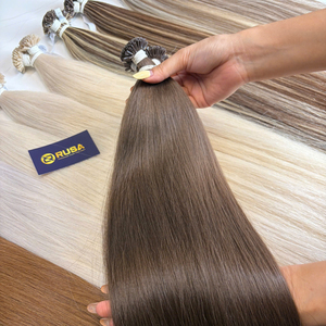 Extensions de cheveux humains vierges RUSA Mini à pointe plate, cheveux vietnamiens, super double drawn, couleur marron # 6.2 Fusion Perm 100g - Product Image 5