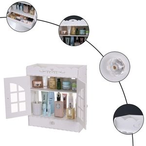 Mobiletto da Bagno in PVC Non Perforato con Cassetto 39 X 17.5 X 44 cm, Arredo per il Tuo Bagno - Product Image 6