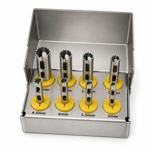 Chun Tara Industries Manual Dental Implant Surgical Kits-Precision Long Trephine <b>Drill</b> & Bur Set CE Certified Class I - Product Image 1
