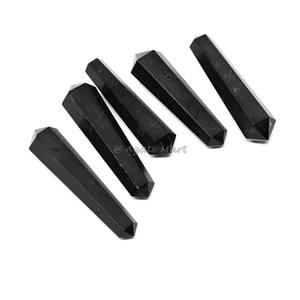 Pierre Semi-Précieuse de Guérison Naturelle Artisanat Agate Mousse Double Point Terminé pour la guérison style mascotte - Product Image 5