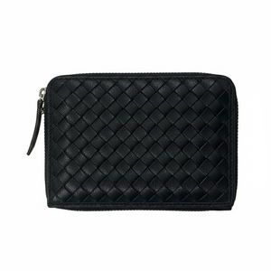 WRIZA Portefeuille court en cuir véritable pour femme |   Porte-cartes fin avec fermeture éclair anti-RFID, pochette à monnaie, organiseur de voyage - Product Image 1