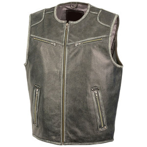 Veste de motard en cuir véritable pour homme, veste sans manches pour la conduite à moto, vêtements de moto classiques, fabrication sur mesure OEM, vente en gros - Product Image 1