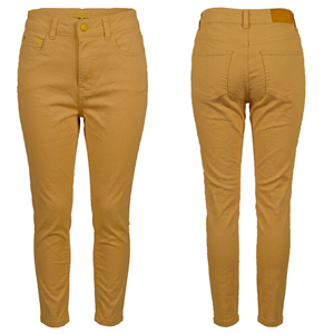 Vaqueros casuales de mujer de tiro medio, de cinco bolsillos, de pierna recta, teñidos, lavables, transpirables, de longitud completa, 7.08 oz, para primavera y verano - Product Image 3