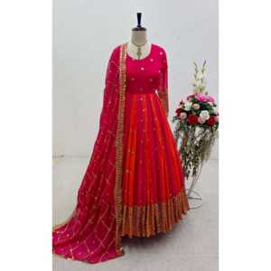 Vestidos de Noche de Diseñador, Elegantes Vestidos de Fiesta con Colgante y Hermoso Dupatta - Product Image 1