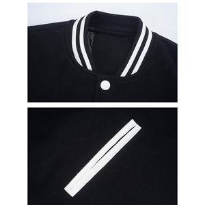 แจ็คเก็ตวาร์ซิตี้ดีไซน์ล่าสุด ระบายอากาศได้ดี คอเสื้อแบบคอกลม พิมพ์โลโก้ตามสั่ง แขนยาวเต็มตัว แจ็คเก็ตเบสบอลสำหรับผู้ชาย - Product Image 4