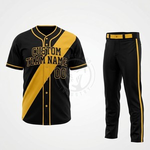Uniformes de baseball en gros pour les magasins de sport, en polyester respirant avec motifs personnalisés, commandes en gros pour équipes - Product Image 2