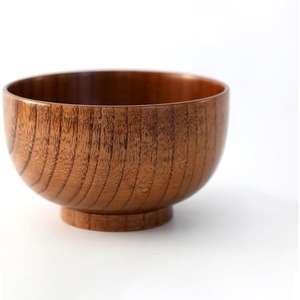 Rice Snacks Dining <b>Table</b> Serving Natural Wooden Bowl Set Handmade Solid Wood Bowls for Dining <b>Table</b> Serving Salad Soup - Product Image 5