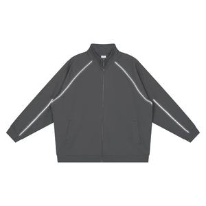 Ensemble de survêtement coupe-vent en nylon décontracté, veste zippée et short de jogging en polyester pour homme, 2 pièces - Product Image 3