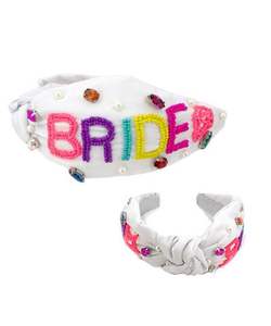 Diadema elegante hecha a mano con cuentas, accesorio de moda para el cabello de lujo para mujer a precio económico. - Product Image 1