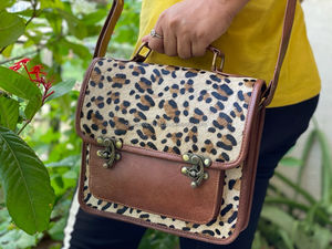 Nuevos bolsos hechos a mano de cuero de animales reales para mujer, elegante, informal, gran oferta, bolso bandolera de cuero occidental de alta calidad - Product Image 4