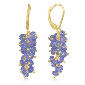 Goodstone Jewels <b>Sterling</b> <b>Silver</b> Opal Rhodium Plated Rondelle Bead Cluster Drop Earrings Trendy for Wedding Engagement Party - Product Image 1